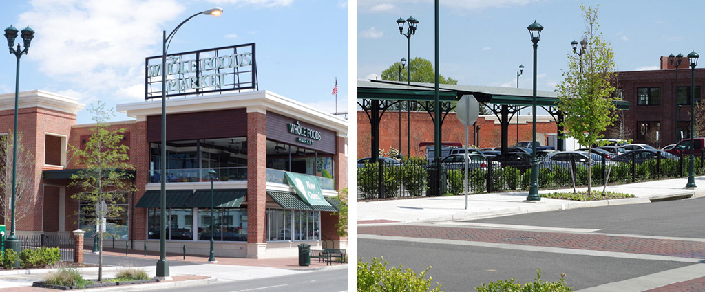 Outdoor setting of Sauer Center district building in Virginia.