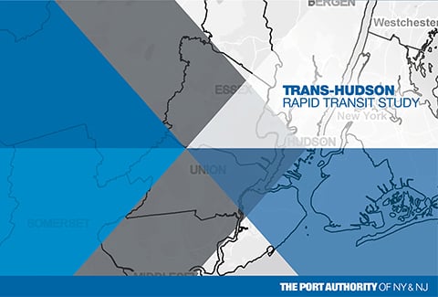 Map of Trans-Hudson area with blue and grey design