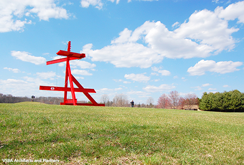 Contemporary outdoor sculpture at Storm King Art Center in New 