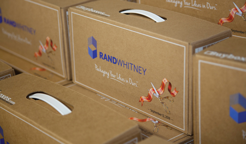 Assembled Rand-Whitney packaging boxes.