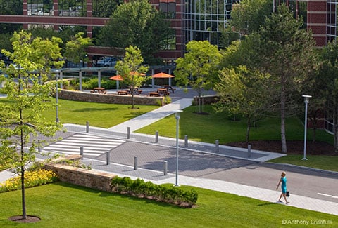 Campus view of Mathworks office in Natick, Massachusetts.