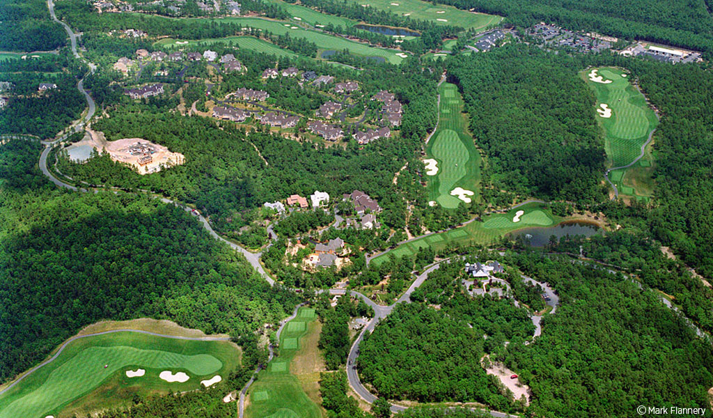 Aerial view of The PineHills in Plymouth, Massachusetts.