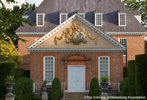 Governor’s Palace building on Colonial Williamsburg property.