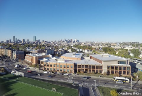 Exterior of the Salvation Army’s Boston Kroc Community Center in Boston’s Dorchester neighborhood.