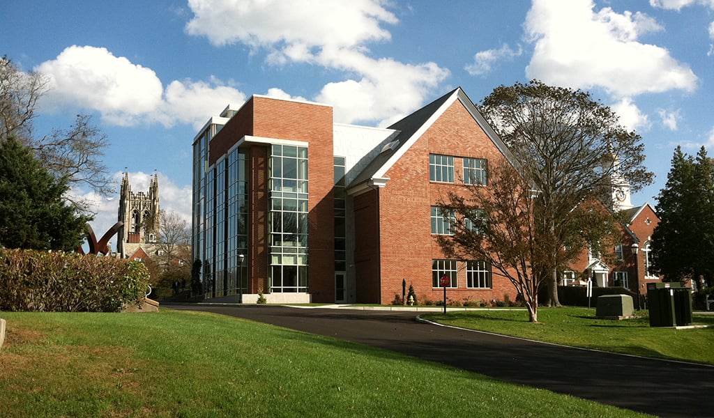 Exterior view of St.George’s School in Middletown, Rhode Island.