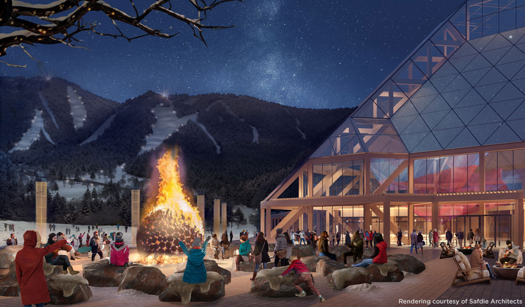 Safdie Architects’ rendering of the new lodge at Killington Village.