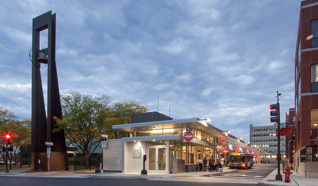 The new Downtown Transit Center serves as a gateway to the City of Burlington.