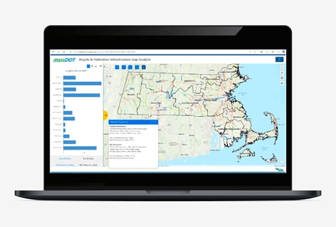 Laptop preview of MassDOT NextGen program.