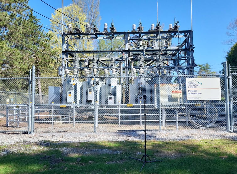 Energy terminal facility with a chain link fence.