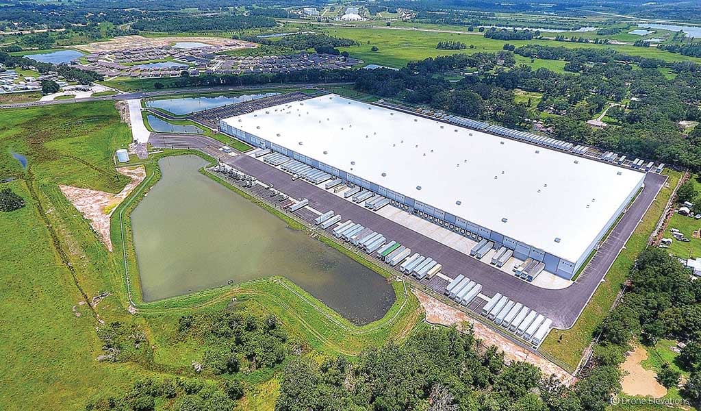 Aerial of the Best Buy Distribution Center in Polk County.