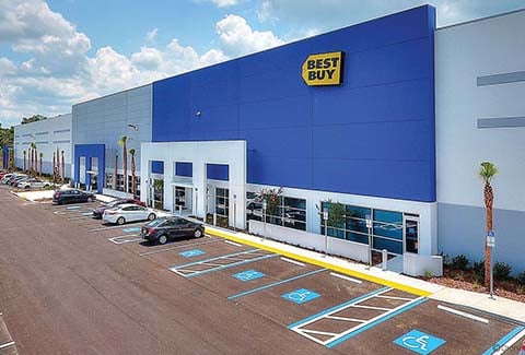 Main entrance to Best Buy Distribution Center in Polk County.