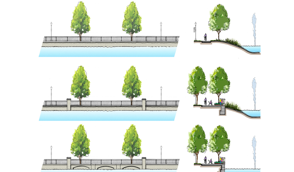 Cross section of tree plan for Oxford Road.