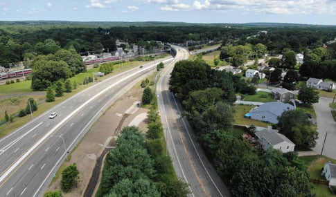 Aerial view of RIDOT Stormwater Program.