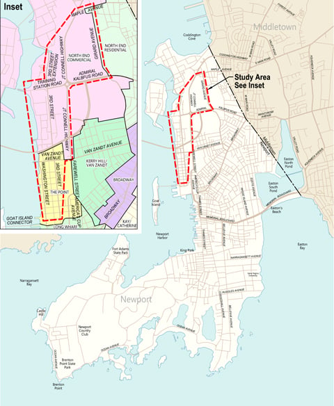 Map of Newport project area.