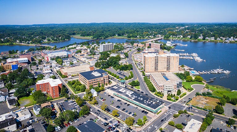 Aerial view of Red Bank, New Jersey