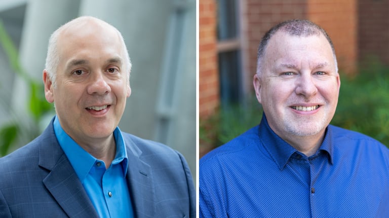 Joe Pizzurro and Steven McEligott smiling.