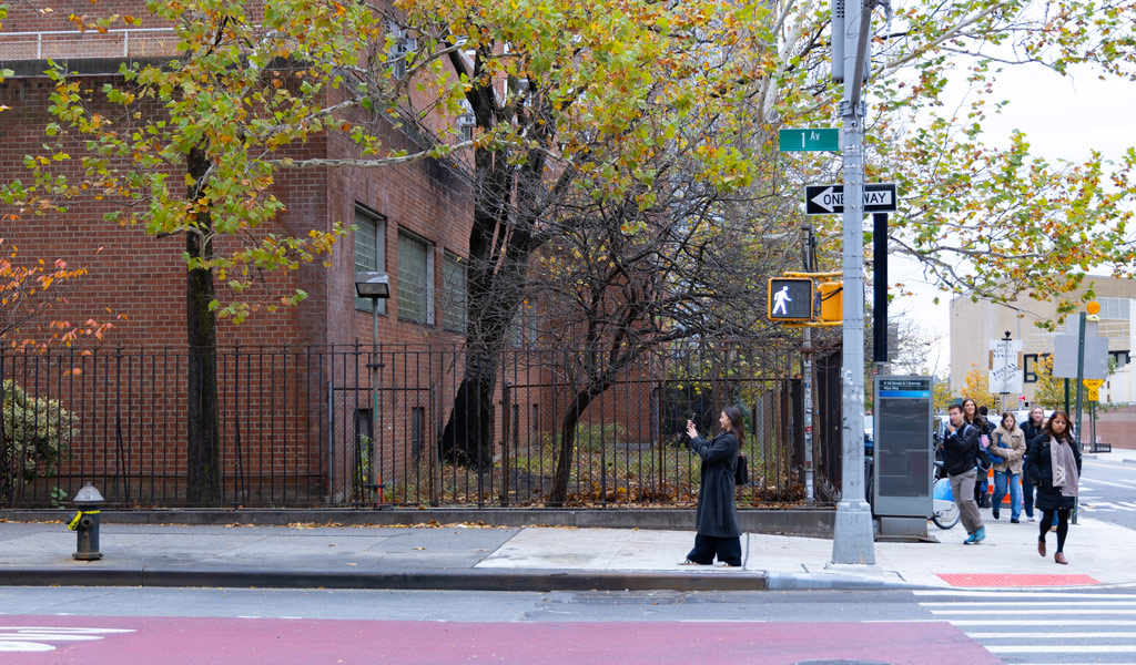 Lindsey Cassone documenting site conditions at SPARC Kips Bay site.