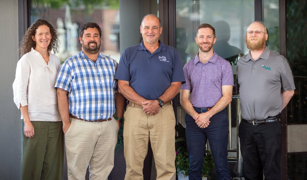 Michael (far right) with colleagues at the NCUTCD midyear meeting in June. 